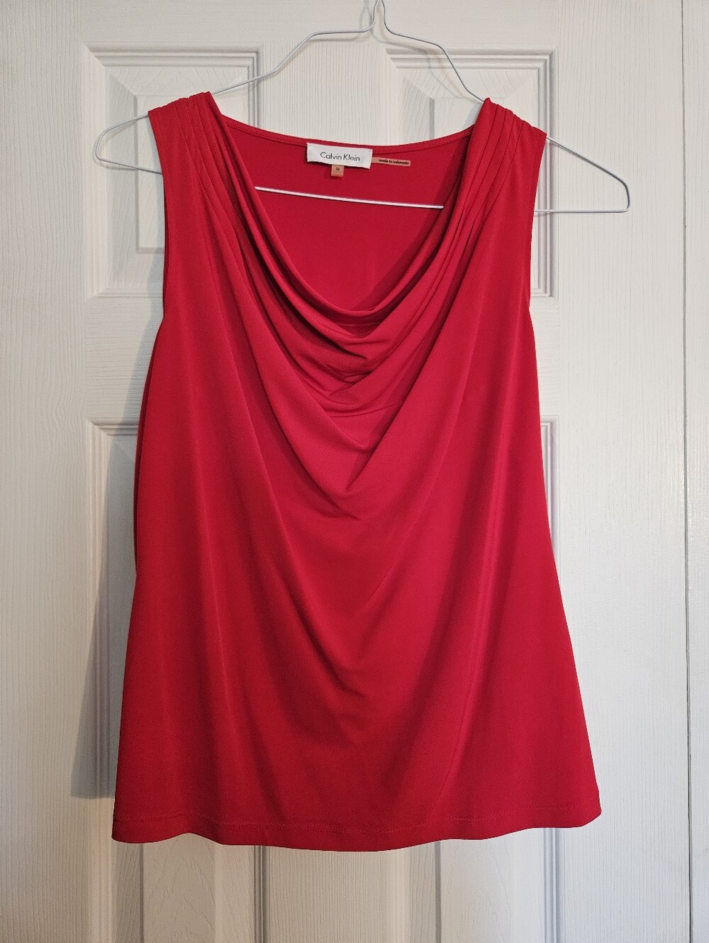 Sleeveless Cowl Neck Calvin Klein Blouse. Size M